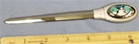 6 1/2" letter opener with Zuni style accent on han