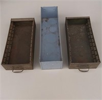 F1) (3) Metal Storage Bins