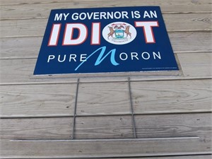 F1) Michigan Governor Yard Sign,for yard,garage or