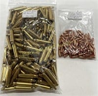 223 REM Brass Shells & .22 Cal 50 Gr Bullets