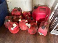 Lot of Plastic Gas Cans