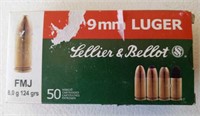 SELLIERS BELLOT 9MM 50 ROUNDS