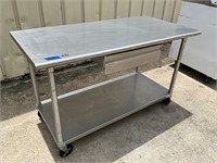 Advance Tabco 60x30 stainless steel table w drawer