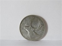 1946 CANADIAN 25 CENTS SILVER COIN