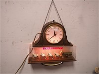 Budweiser electric advertising clock with