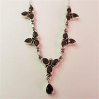 $440 Silver Smokey Quartz Necklace