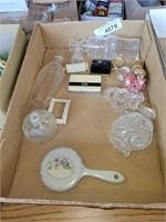 Vintage Glass Bottles, Glass Stoppers, Compacts &