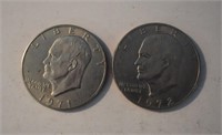 1971 & 72 Eisenhower Dollars