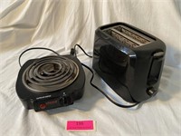 Toaster and electric hot plate