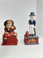 Santa & Uncle Sam Cast Iron Banks