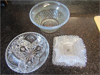 Collection of Vintage Glass Bowls and Plates