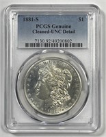 1881-S Morgan Silver $1 Uncirculated PCGS UNC det
