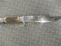 STAG HANDLE 13" BOWIE FIXED BLADE KNIFE