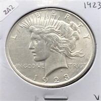 1923 PEACE DOLLAR  VF