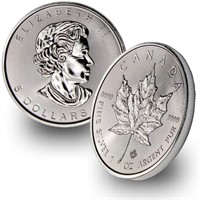 1 oz Silver Canadian Maple Leaf - Random Date