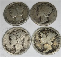 1925-16s (semi Key)-29-19 Mercury Dimes