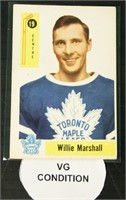 1958 Parkhurst #19 Willie Marshall Hockey Card