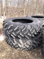 Two 20.8R38 tractor tires