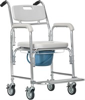 $163  3-in-1 Shower Commode Wheelchair  Transport