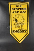 1969 Peanuts Astronaut Snoopy Felt Pennant Banner