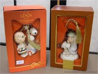 Lenox Peanuts Christmas Ornaments - 2ea