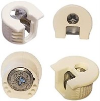 NEW KNOCK DOWN CAM LOCKS WHITE-QTY.20