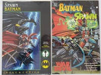 Batman / Spawn Paperback Comics, Lot of 2
