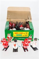 Santa & Snowman Candy Containers w/ Box