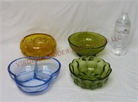 Vintage Glassware ~ Bowls & Divided Dish