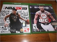NBA 2K19 & UFC3 XBox One Games