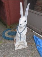 34" tall cement bunny.