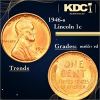 1946-s Lincoln Cent 1c Grades Gem+ Unc RD