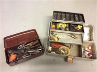 Small toolbox with assortment of handtools