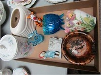 Misc. Lot. Wood bowl, vases and more.