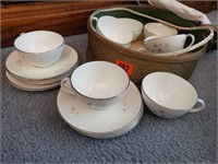 Thistledown English bone china cups & saucers