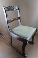 Vintage Children's Cross Stitch Rocking Chair