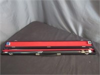 Halex 2pc Pool Green Graphite Cue w/Hard Box