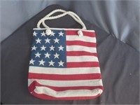 American Flag Tote Bag w/Handles - Excellent