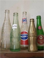 Soda bottle lot. Nesbitt, Dr Pepper  (Meridian