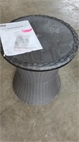Outdoor Patio Side Table with Cooler
