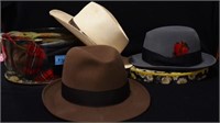 3 BOXES OF MEN'S ASSORTED HATS