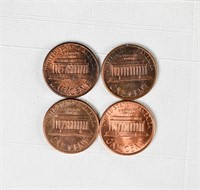 (4) 1980's US PENNIES D Denver Mint