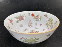 LARGE HAND PAINTED ASIAN BOWL