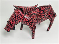 Tin Wart Hog Figurine - Zimbabwe