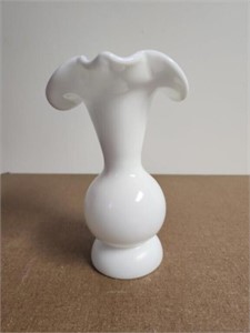 Fenton Milk Glass Vase