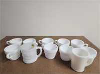 11 Milk Glass Coffee Cups