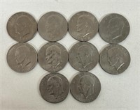 (10) $1 EISENHOWER COINS