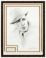Gary Saderup Print of Humphrey Bogart.