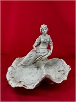 Vintage Royal Dux Female Figural Dish 1068