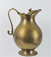 Vintage Large Brass Pitcher With Lid